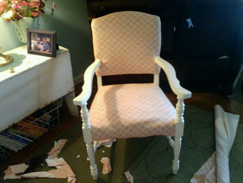 Decorating with Antiques | Reupholstered + Repurposed Chair
