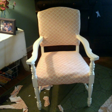 Decorating with Antiques | Reupholstered + Repurposed Chair