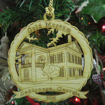 Dahlonega Gold Museum Wooden Souvenier Ornament